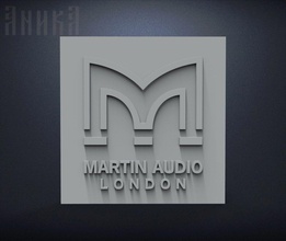 distintivo martin audio londres 3d impressão modelo in sinais logotipos 3dexport 3d print model - Mito3D