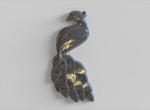 badge peacock icon 3d print model - Mito3D