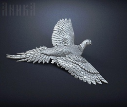 distintivo faisão pássaro 3d impressão modelo in sinais logotipos 3dexport 3d print model - Mito3D