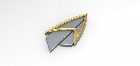distintivo di star trek picard versione 2 startrek badge pin emblema il logo stampa stampabile giocattolo replica cosplay startrekpicard 3d print model - Mito3D