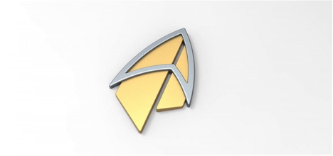 badge picard di star trek startrek stella film prop replica cosplay giocattolo pin emblema stampa stampabile 3d print model - Mito3D