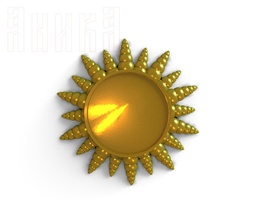 badge sun rays 3d print model - Mito3D