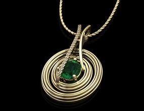 bail across circular pendant 3d printable stl jewelry jewellry pendants gold silver platinum gem gemstones fashoin women 3d print model - Mito3D