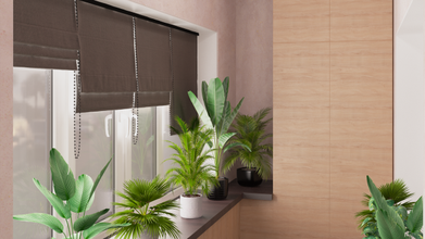 balkon oda bitki dolaplar Odun pencere kilim iç mekan 3d print model - Mito3D