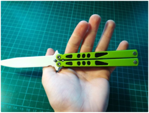 balisong mariposa cuchillo by davvve remezclar encargarse rigidez 3d impresión modelo in juguetes 3dexport 3dprint 3dprinting 3d print model - Mito3D