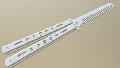 balisong peine funcional cuchillo 3d impresión modelo in 3dexport 3dprint 3dprinting 3d print model - Mito3D