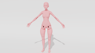 ball-jointed doll 3d print model in woman 3dexport bjd 3dprinting women ball characters female girl sexy play poses game 3d print model - Mito3D