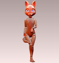 ball jointed fox 3d print model in toys 3dexport chanterelle printing toy stl hinge bjd doll cnc balljointed 3d print model - Mito3D