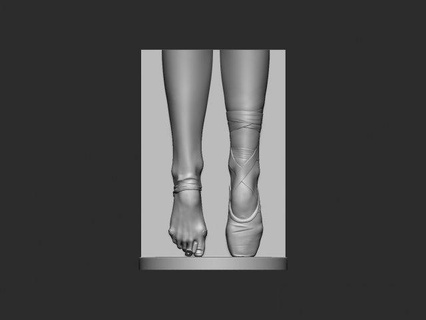balerin bacaklar heykel zor iş bale yamalar Ağrı heykelcik 3d print model - Mito3D