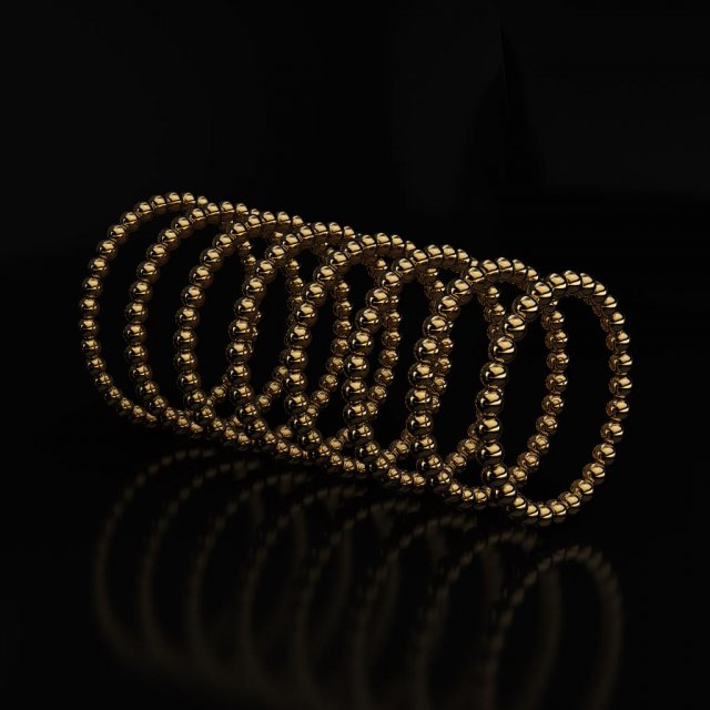 balls ring - 8 sizes 3d print model 3dprinted design fashion gold golden jewel jewellery jewelry printabl printable printing silver wedding rings ball pandora 3D print model - Mito3D