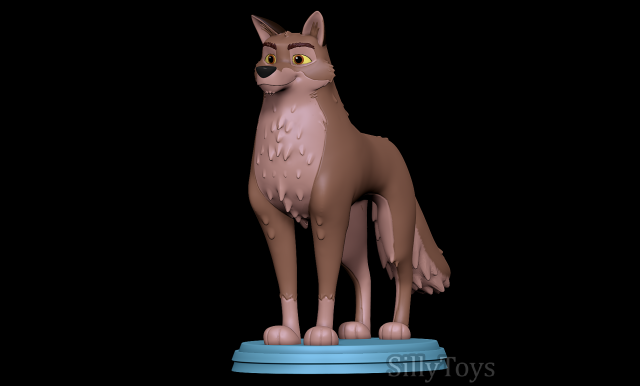 blanc 3d impression modèle animaux chien Masculin canin sauvage fourrure mammifère 3D print model - Mito3D
