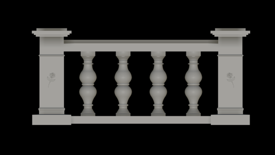 balustrade 3d architectural design virtual rendering contemporary traditional precision detailing immersive experience digital modeling aesthetic appeal ornate modern visualization creative 3d print model - Mito3D