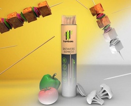 bamboo sticks 3d advertisement vegetables capsicum advertising onion broccoli packaging packagedesign cheesetikka cheese tikka kabab strawberry kiwi tomato food vegetable ingredient healthy 3d print model - Mito3D