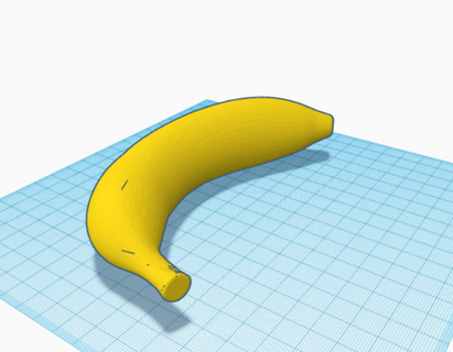 banana banana fruta 3d impressão 3d print model - Mito3D