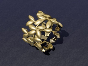 band ring 3d jewelry jewellry printable model gold silver diamond gem stone jewel 3d print model - Mito3D