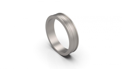 banda anillo 03 oro joya joyería plata imprimible diamante mujer Moda Boda solitario zafiro rubí amor 3d print model - Mito3D