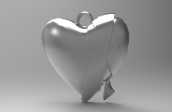 bendare cuore pendente amore gioielleria gioiello moda 3d print model - Mito3D