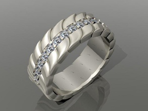 la bande 3d bijoux de imprimable modèle cire fraisage d'origine exclusif 3d print model - Mito3D