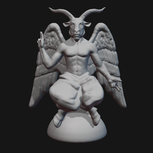baphomet 3d drucken modell skulptur 3dexport dämon dämonisch okkultismus okkulte teufel böse geheimnis kult flügel 3d print model - Mito3D
