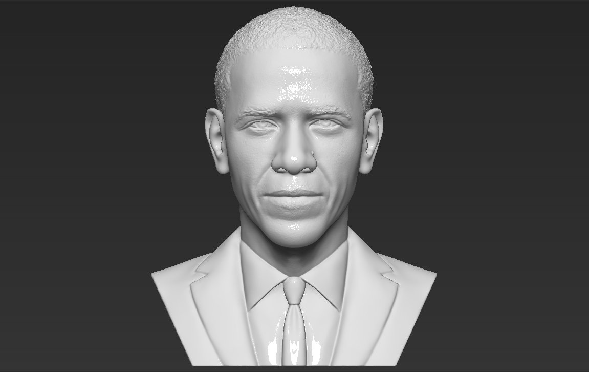 barack obama busto de impressão 3d pronto stl obj formatos o presidente eua política político famosos donald trump putin merkel boris johnson eleição do 3D print model - Mito3D