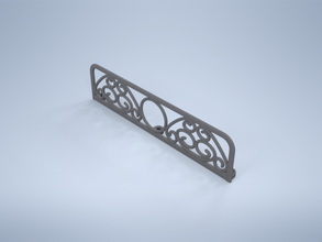 barandita para repisa-estilo hierro forjado free wrought iron 3d print model - Mito3D