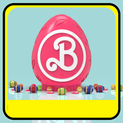 barbie shark piggy bank or easter egg 3d print model in toys 3dexport easteregg easter-eggs eggs pascua candy candybar candybox box container candies gift 3d print model - Mito3D