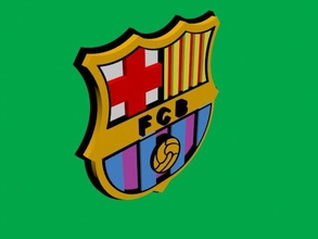 barcelona fc 3d logo emblem football club 3d logo europe spanish ucl logo3d