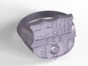 barcellona anello gioielli il calcio sport di 3d print model - Mito3D