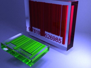 code barre verre avancée lumières scenes actualisé 3d modèle in spécial effets 3dexport bar codes bars déchiré doce 3d print model - Mito3D