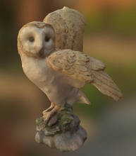 la lechuza granero owl escultura animal de aves coleccionables zbrush mudbox 123d captura 3d print model - Mito3D