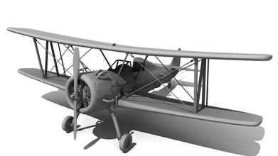 baron avion 3d modèle in commercial 3dexport rouge hélice monde guerre chien bats cornemuseur aéroport combattant fantaisie sci film 3d print model - Mito3D