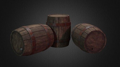 barril madera barrilete destilería lagar cerveza industrial cervecería Envío vino pub almacenamiento cava bar 3d print model - Mito3D