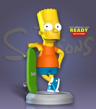 bart kaykay Simpsons Simpson karikatür 3dprint 3dprinting Şirin 3d print model - Mito3D