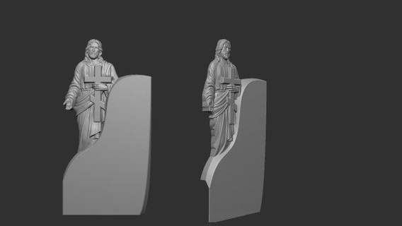 bas relief of jesús monumento máquina 3d impresión modelo in escultura 3dexport 3d print model - Mito3D