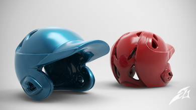 baseball helmet sport protector ball homerun miniture figurine 3d print model - Mito3D