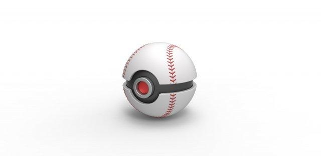 baseball style orb concept container toy print printable 3d print model - Mito3D