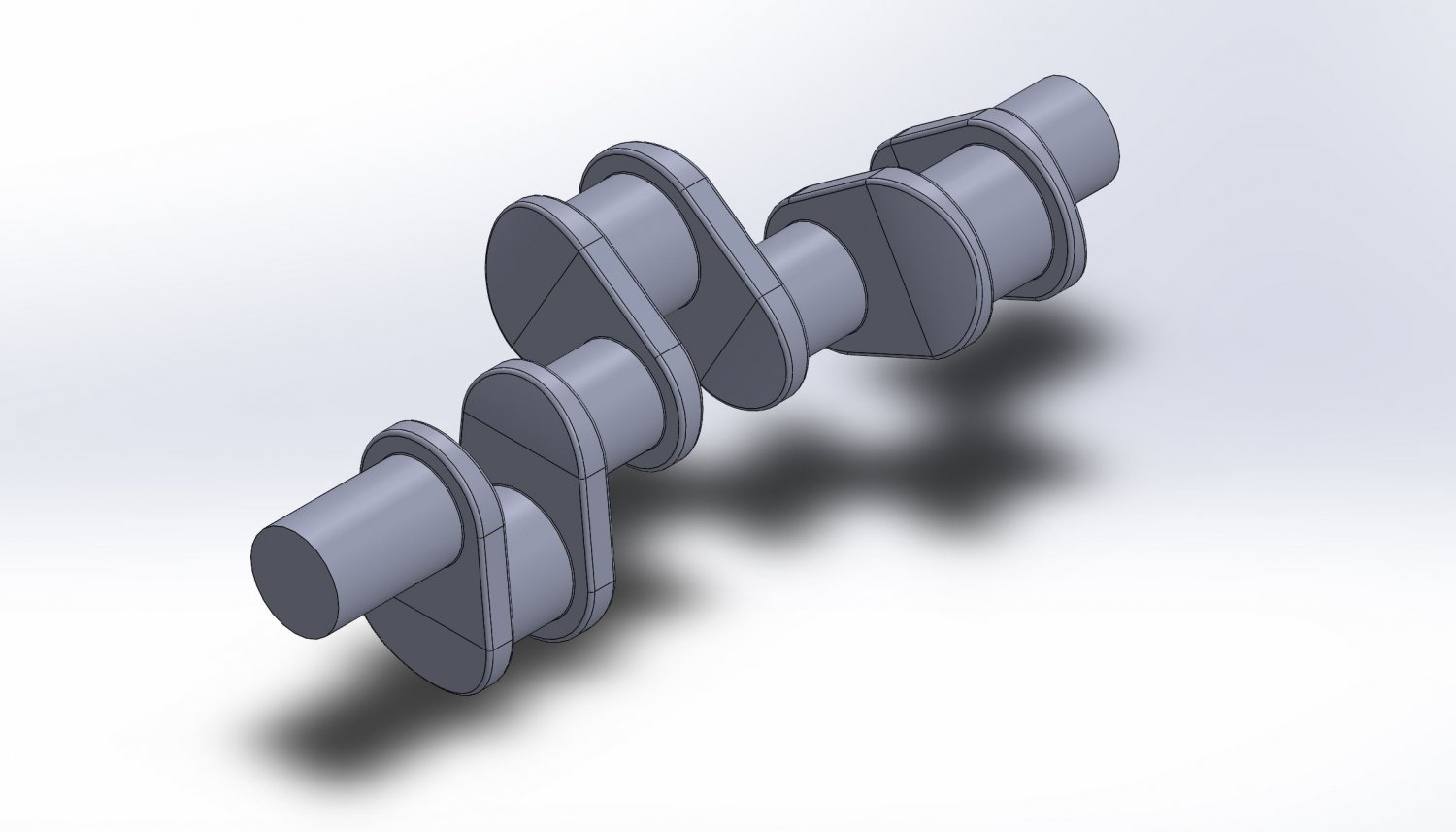 basic crankshaft free 3d print model in engineering 3dexport crank shaft piston car engine v6 science spin energy propel 3D print model - Mito3D