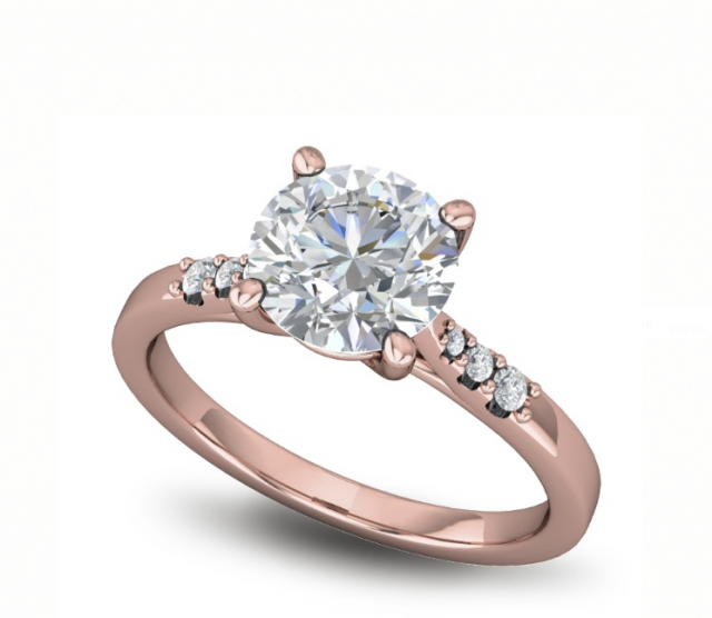 Basic Diamant Ring 03 druckbar Silber immergrün Lebenszeit Platin engagem Armband Gold Schmuck Juwel Hochzeit Engagement Mode Schönheit Solitär 3D print model - Mito3D