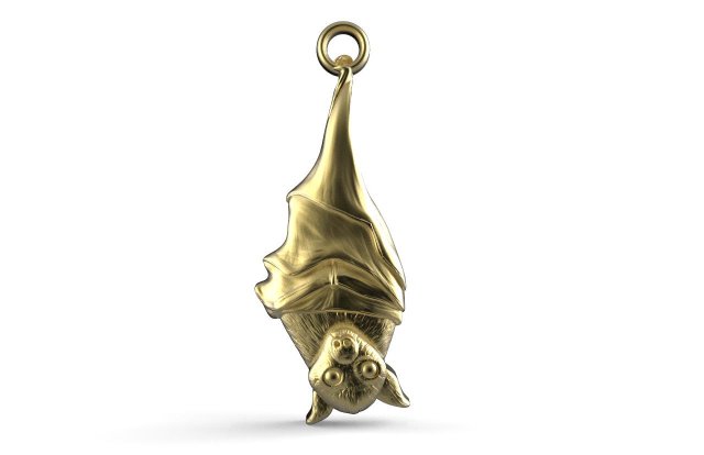 murciélago colgante pendiente joyería joya animal 3D print model - Mito3D