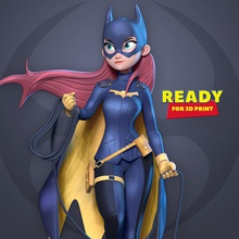 bati chica arte fan 3d impresión modelo in mujer 3dexport dibujos animados superchica superhéroe batman 3d print model - Mito3D