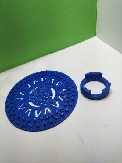 salle bains grille fixation 3d impression modèle in accessoires 3dexport cheveux restes l'eau 3d print model - Mito3D