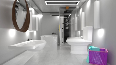casa de banho O 3dsmax corona 3d print model - Mito3D