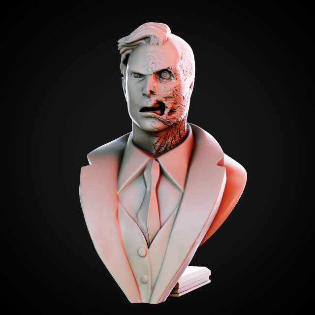 batman arkham - two-face figurines character figurine figure mini miniature game video-game fan-art comic dc print 3dprint 3D print model - Mito3D