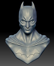 batman bust 3d print model in man 3dexport hero comics superhero head face mask bat character actor film cnc stl obj zbrush aspire ingraver relief 3d print model - Mito3D