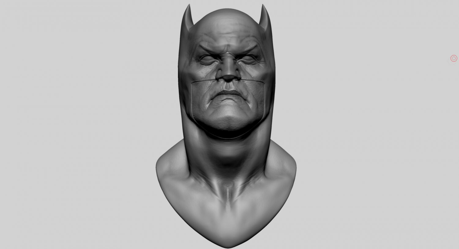 batman bust v3 dccomics decimated obj characters character people 3dprint printable stl hero superhero detailed realistic head face man male zbrush 3D print model - Mito3D