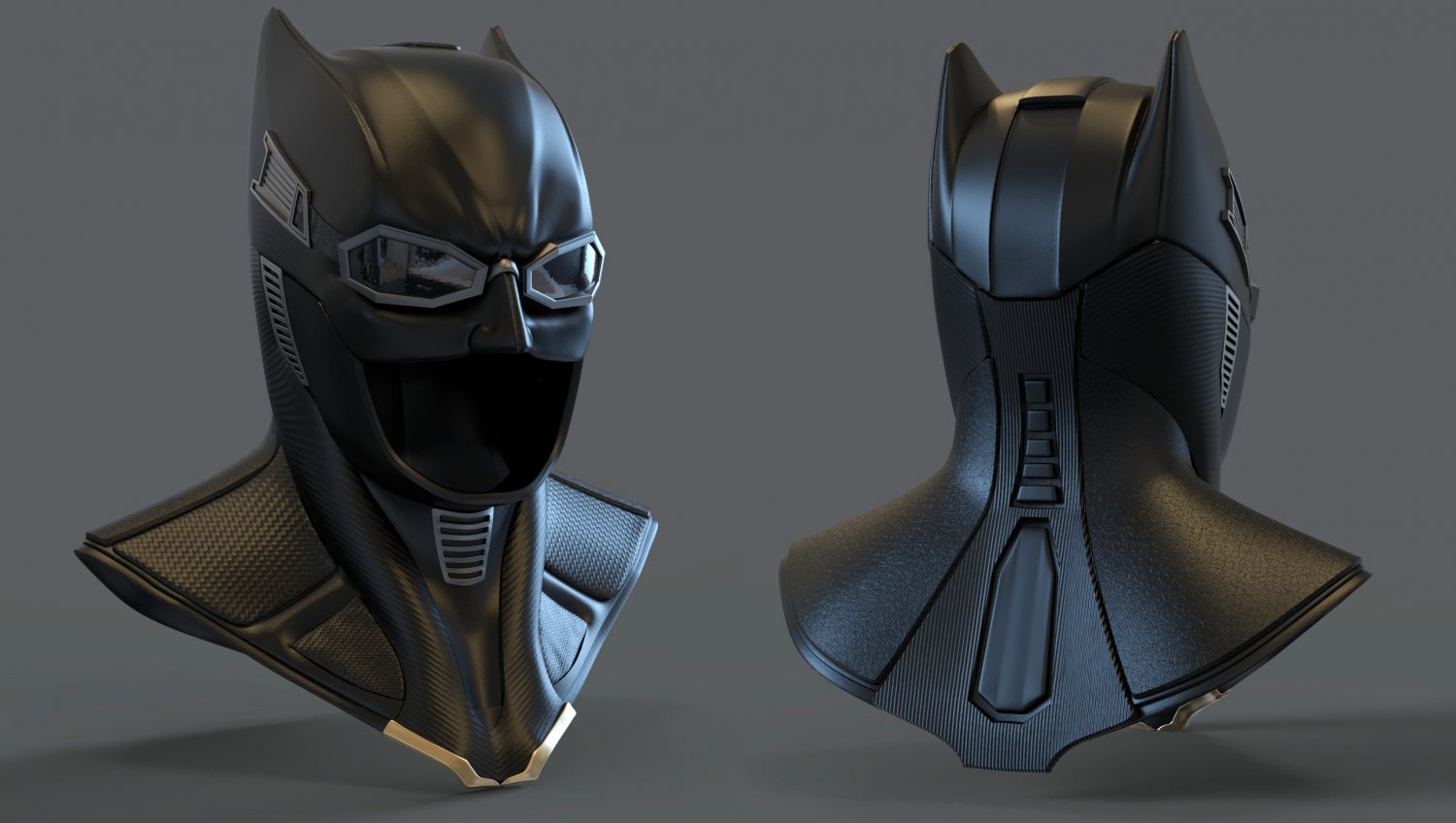 batman capot 3d impression modèle in monstres créatures 3dexport dc super héros personajes mascara cosplay costume 3D print model - Mito3D