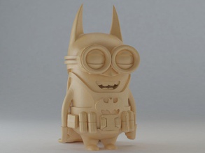 batman minion yazdır 3d model in mizah 3dexport kısa gözlü oyuncak şekil karikatür toon hayvan gülümsemek karakter açıklayıcı animasyon sarı gözlük aşağılık gru film hileli 3d print model - Mito3D