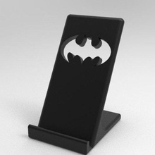batman phone holder iphone samsung mobile stand wall charge charging charger plug dc comics superhero 3d print model - Mito3D