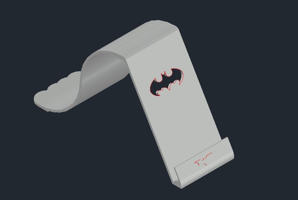 batman telefono in piedi gratuito 3d stampa modello casi 3dexport titolare supporto 3D print model - Mito3D