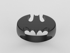 batman anel joalheria Liga Justiça 3d print model - Mito3D